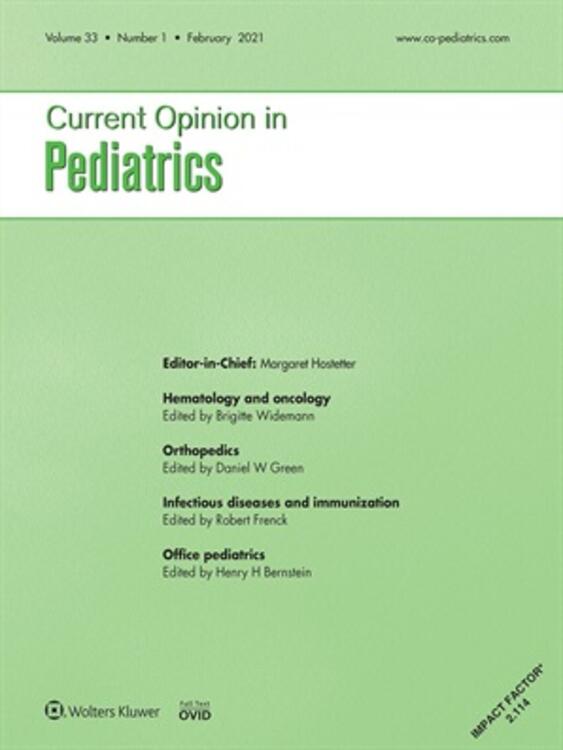 Current Opinion in Pediatrics Online