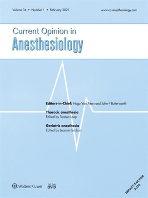 Current Opinion in Anesthesiology Online