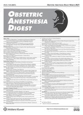 Obstetric Anesthesia Digest Online
