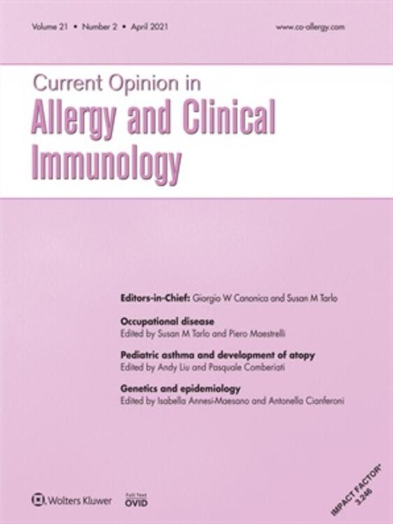 Current Opinion in Allergy and Clinical Immunology Online