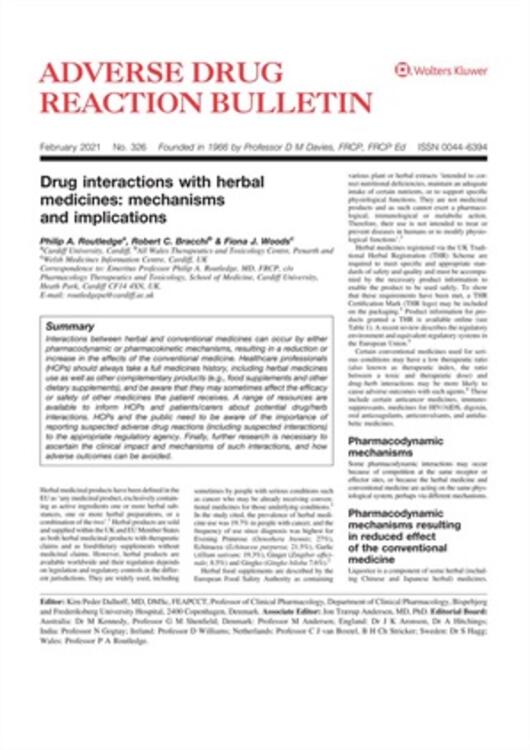 Adverse Drug Reaction Bulletin Online