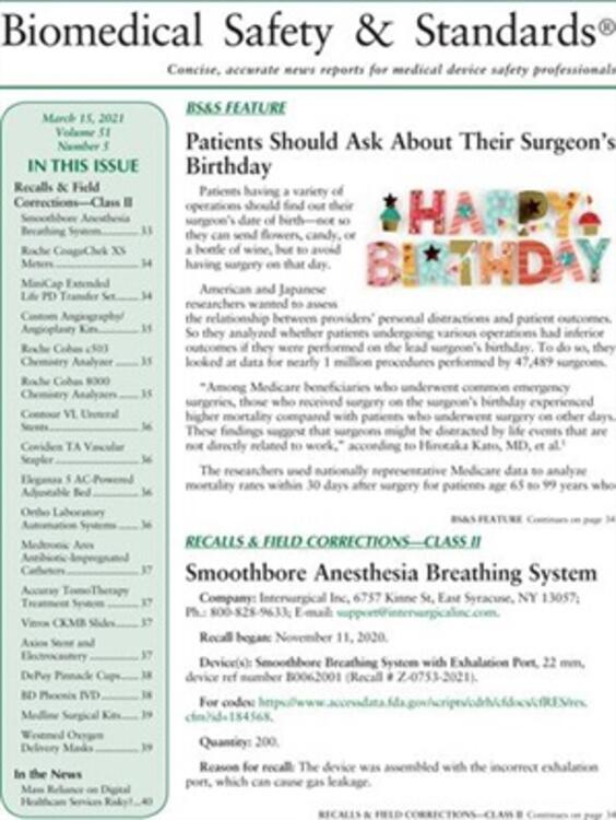 Biomedical Safety & Standards Online