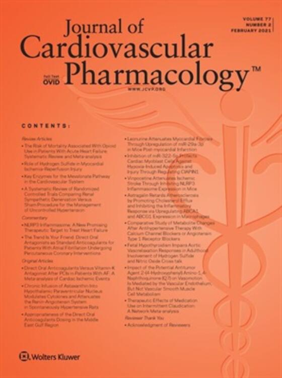 Journal of Cardiovascular Pharmacology™ Online