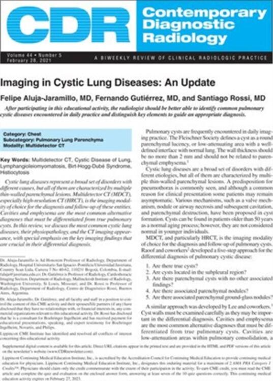 Contemporary Diagnostic Radiology