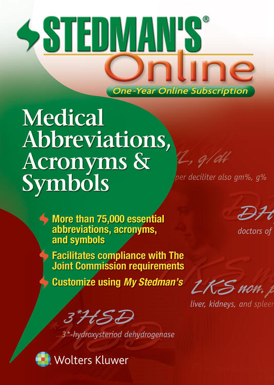 Stedman's Medical Abbreviations, Acronyms & Symbols