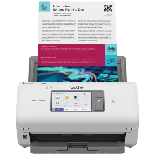 Brother ADS-4700W Professional Desktop Scanner for Business Workgroups