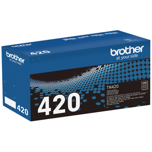 Brother TN420 Black Toner Cartridge, Standard Yield