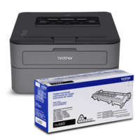 Brother RHL-L2320D Refurbished Monochrome Laser Printer Bundle with Starter Toner and TN660 High Yield Black Laser Toner Cartridge