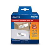 Brother DK2210 Black/White Continuous Length Paper Tape   1.1" x 100' (29 mm x 30.4 m)