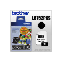 Brother LC752PKS 2-Pack of Innobella  Ink Cartridges   Black, High Yield