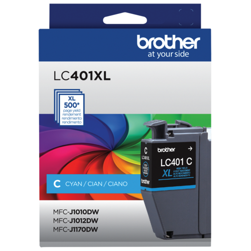 Brother Genuine LC401XLCS High-Yield Cyan Ink Cartridge