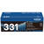 Brother TN331BK Black Toner Cartridge, Standard Yield