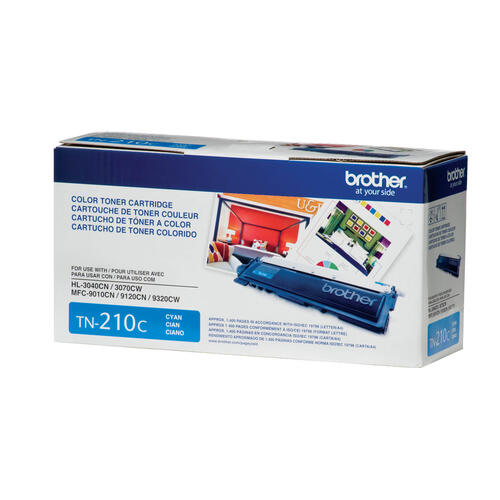 Brother TN210C Cyan Toner Cartridge, Standard Yield