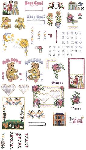 Brother SA372 Memory Card No. 72   Cross Stitch 3