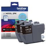 Brother Genuine LC401XL2PKS High-Yield Black Ink Cartridge 2-Pack