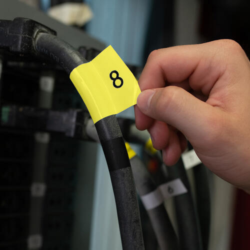 Brother Genuine Tze-FX651 Black on Yellow Flexible ID Laminated Tape for P-touch Label Makers, 24 mm wide x 8 m long