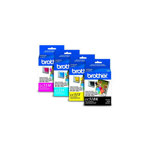 Brother LC51BKCMYP 4-Pack of Innobella  Ink Cartridges, Standard Yield (1 each of Black, Cyan, Magenta, Yellow)