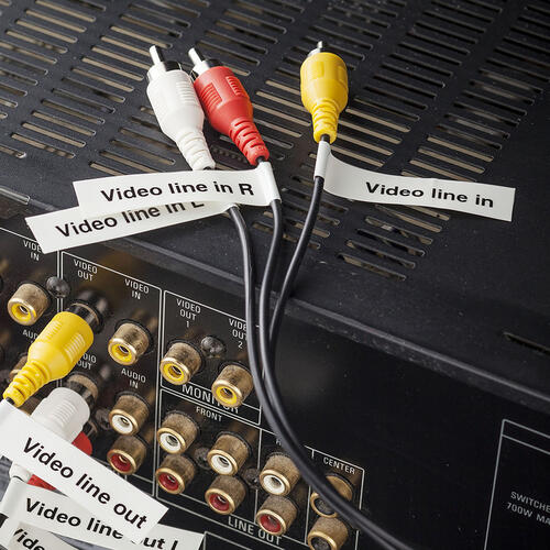 Brother Genuine Tze-FX231 Black on White Flexible ID Laminated Tape for P-touch Label Makers, 12 mm wide x 8 m long