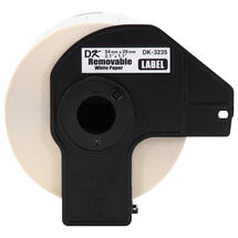 Brother Genuine DK3235 Black/White Removable Adhesive Food Safety Labels (800 labels)   2.1  x 1.1  (54mm x 29 mm)