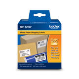 Brother DK1202 White Shipping Paper Labels (300 Labels)   2.4" x 3.9" (62 mm x 100 mm)
