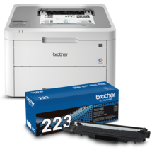Brother R3210TN223BUND Refurbished Digital Colour Printer Bundle with Starter Toner and TN223BK Standard-Yield Black Laser Toner Cartridge