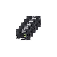Brother HGE2615PK Black on White HGe 36mm Tape with Standard Adhesive, 8 m   5 Pack