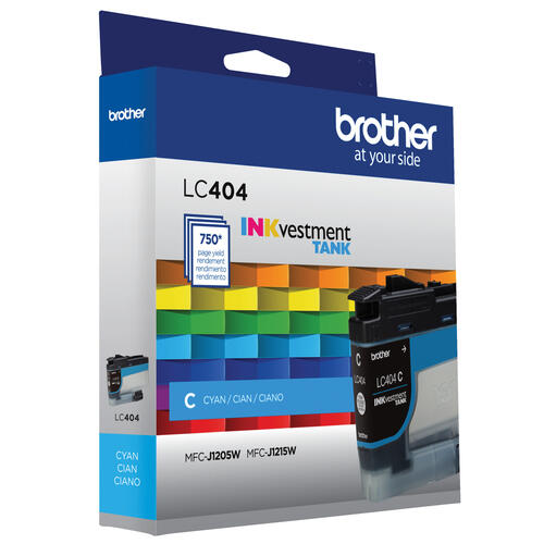 Brother Genuine LC404CS Standard-Yield Cyan Ink Cartridge