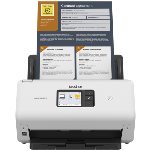Brother ADS-3300W Wireless High-Speed Desktop Scanner for Small Office & Home Office Professionals