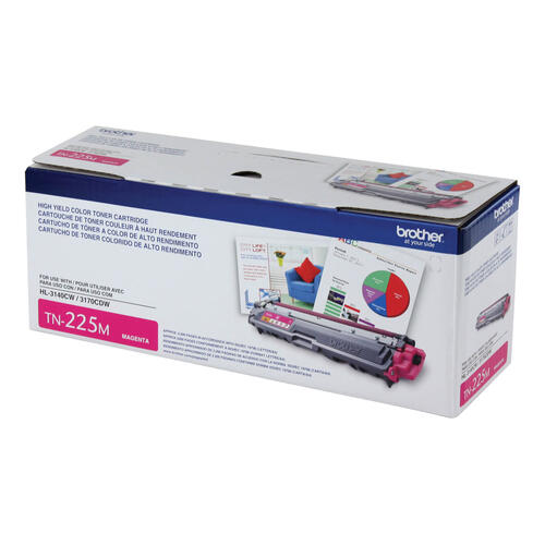 Brother TN225M Magenta Toner Cartridge, High Yield