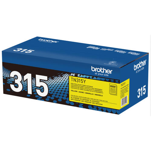 Brother TN315Y Yellow Toner Cartridge, High Yield