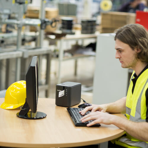 Brother PTP950NW Industrial Desktop Label Printer with Wireless and Ethernet Connectivity