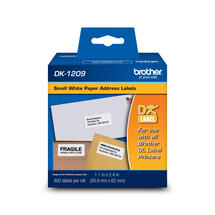 Brother DK1209 Small Address Paper Labels (800 Labels)   1.1" x 2.4" (28.9 mm x 62 mm)