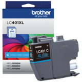Brother Genuine LC401XLCS High-Yield Cyan Ink Cartridge