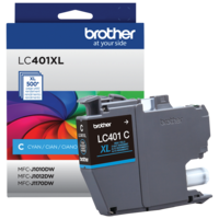 Brother Genuine LC401XLCS High-Yield Cyan Ink Cartridge