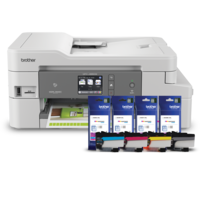 Brother RMFC-J995DW Refurbished INKvestment Tank Colour Inkjet All-in-One Bundle with LC3033CMYK Super High-Yield In-box Ink and Bundled Ink