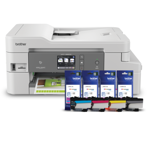 Brother RMFC-J995DW Refurbished INKvestment Tank Colour Inkjet All-in-One Bundle with LC3033CMYK Super High-Yield In-box Ink and Bundled Ink