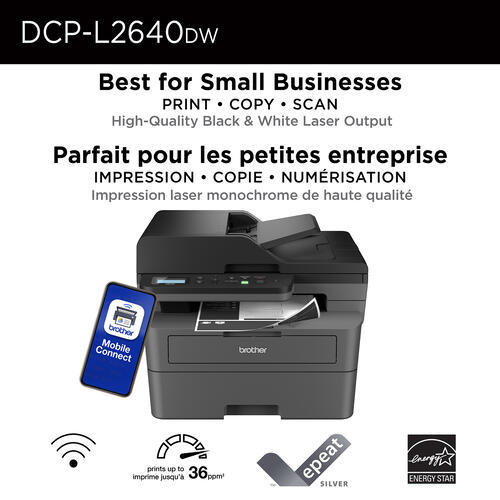 Brother DCPL2640DW Compact Monochrome Laser Multifunction