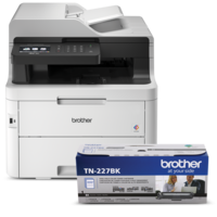 Brother R3750TN227BUND Refurbished Digital Colour Multifunction Bundle with Starter Toner and TN227BK High-Yield Black Laser Toner Cartridge