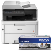 Brother R3750TN227BUND Refurbished Digital Colour Multifunction Bundle with Starter Toner and TN227BK High-Yield Black Laser Toner Cartridge