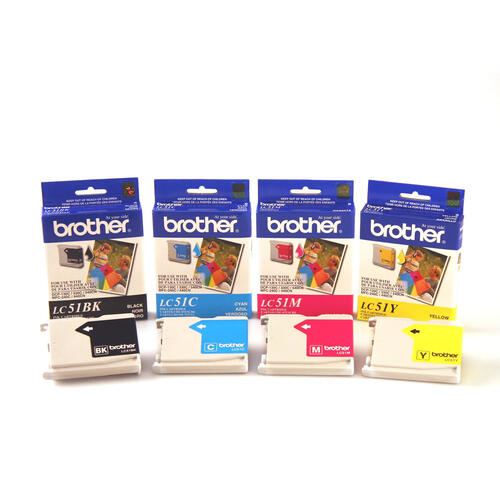 Brother LC51BKCMYP 4-Pack of Innobella  Ink Cartridges, Standard Yield (1 each of Black, Cyan, Magenta, Yellow)