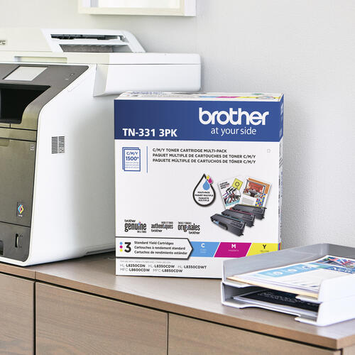 Brother Genuine TN331 3PK Standard-Yield Colour Toner Cartridge Multipack