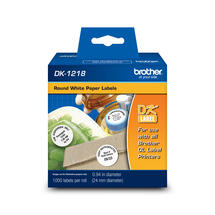 Brother DK1218 Round Paper Labels (1,000 Labels)   0.94" (24 mm) in diameter