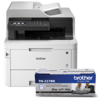 Brother R3770TN227BUND Refurbished Digital Colour Multifunction Bundle with Starter Toner and TN227BK High-Yield Black Laser Toner Cartridge