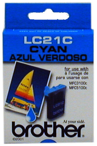 Brother LC21C Innobella  Cyan Ink Cartridge, Standard Yield