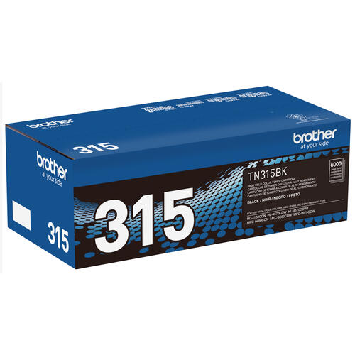 Brother TN315BK Black Toner Cartridge, High Yield