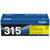 Brother TN315Y Yellow Toner Cartridge, High Yield