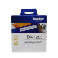 Brother DK1203 File Folder Paper Label (300 Labels)   0.66" x 3.4" (17 mm x 87.1 mm)