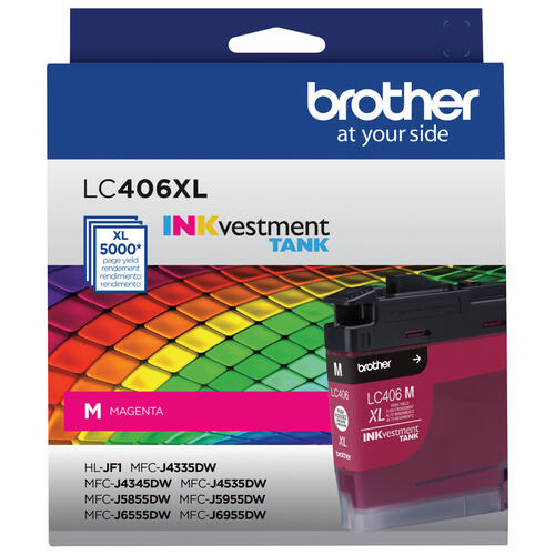 Brother LC406XLMS Cartouche d'encre magenta authentique à haut rendement
