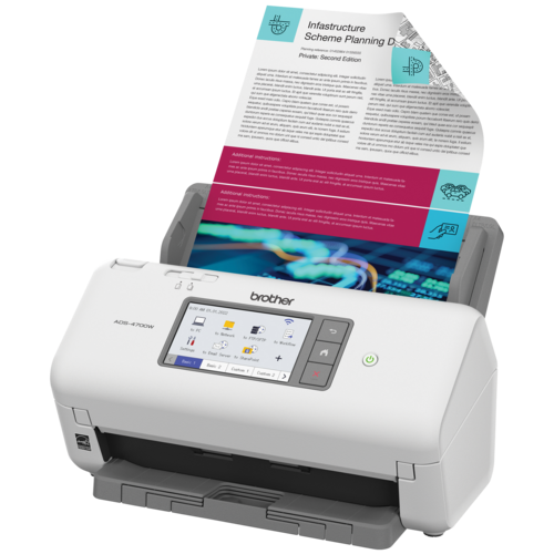 Brother ADS-4700W Scanner de bureau professionnel pour les entreprises et les groupes de travail