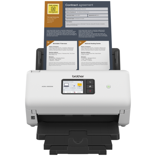 Brother ADS-3300W Scanner de bureau sans fil haute vitesse pour les petits bureaux et bureaux à domicile